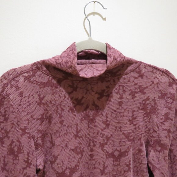 INTIMATELY FREE PEOPLE You and I Print Ribbed Highneck Top in Acai Floral Boho - Picture 5 of 14